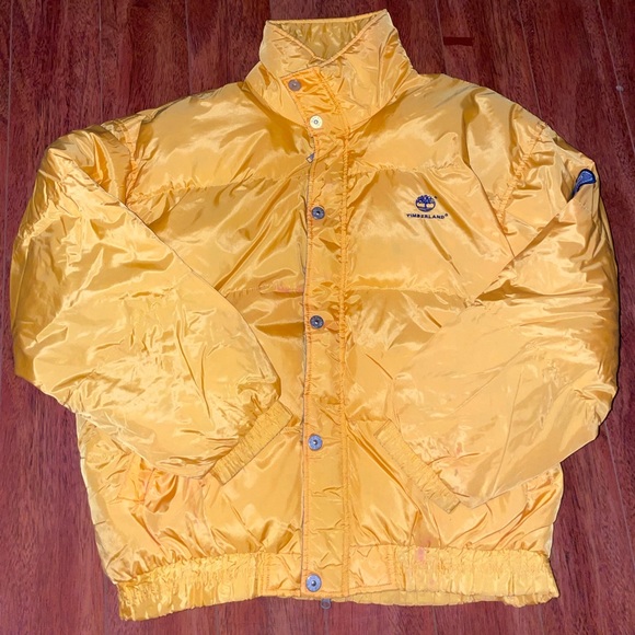 VINTAGE 80’S TIMBERLAND YELLOW PUFFER L / XL - Picture 1 of 9